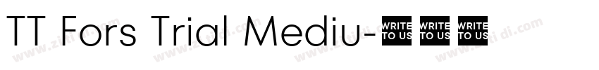 TT Fors Trial Mediu字体转换